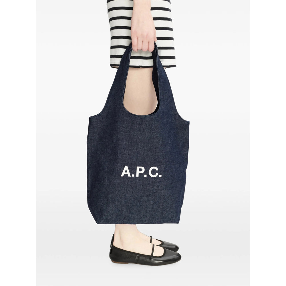 A.P.C. Blue Tote Bags Men A.P.C.