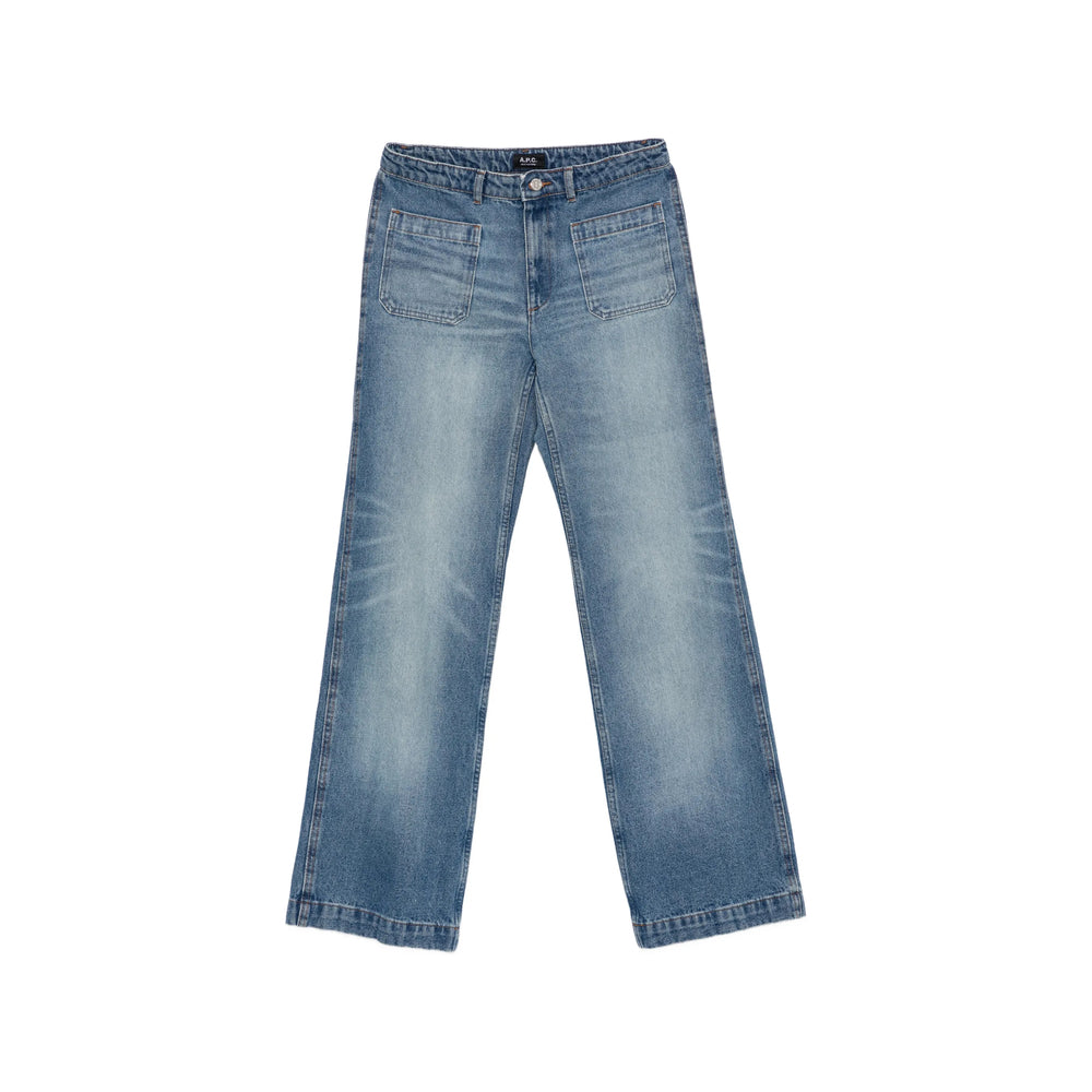 A.P.C. Blue Denim - Wide-Leg Jeans Women A.P.C.