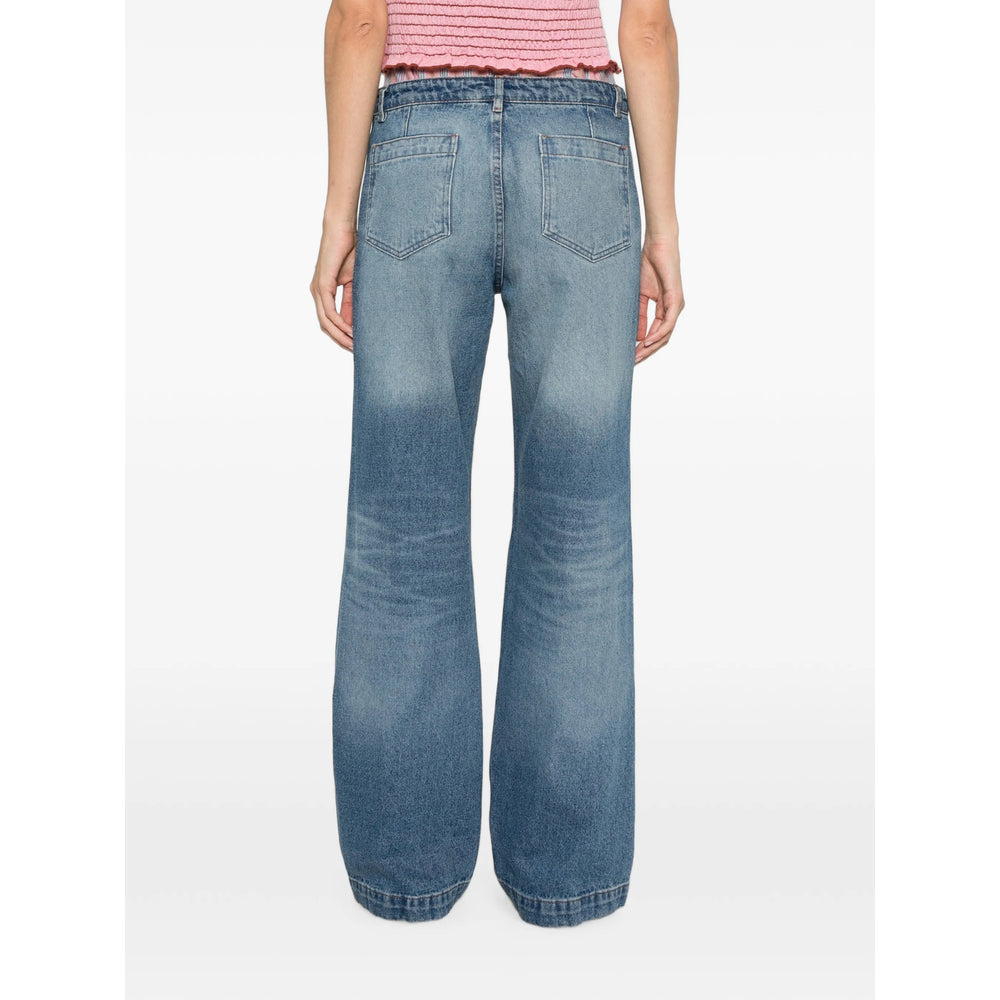A.P.C. Blue Denim - Wide-Leg Jeans Women A.P.C.