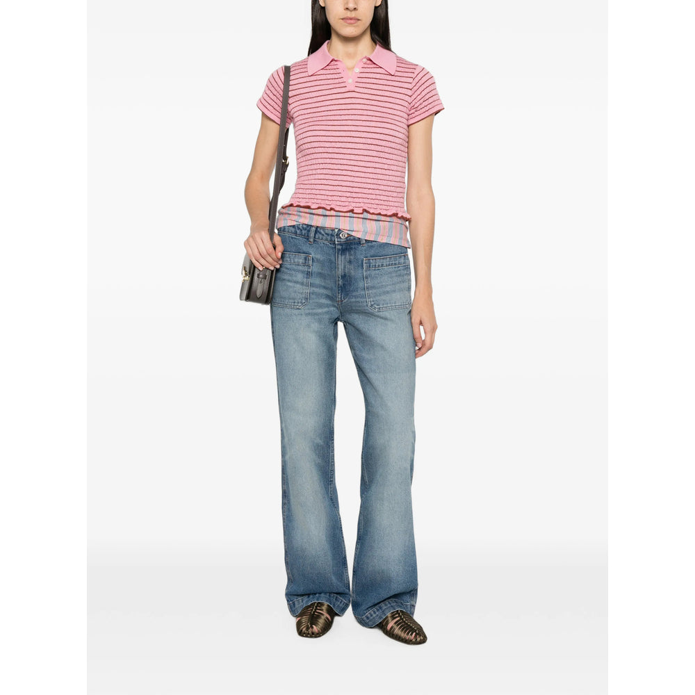 A.P.C. Blue Denim - Wide-Leg Jeans Women A.P.C.