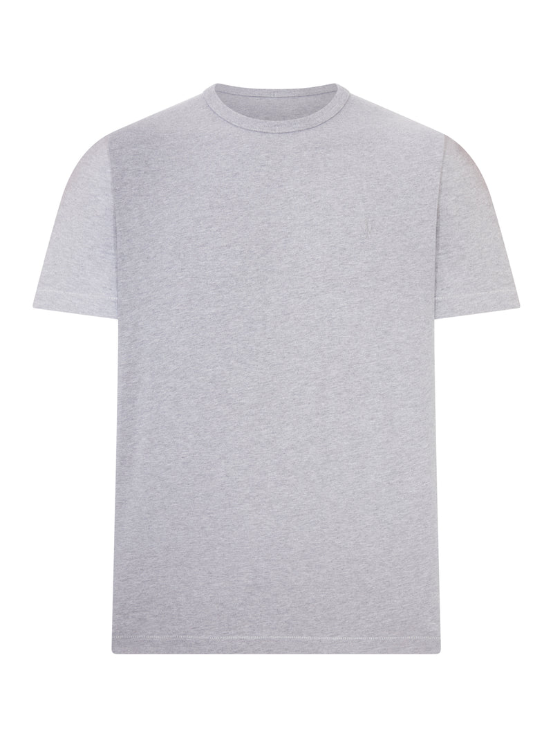 J.W.Anderson Men T-Shirt With Anchor Embroidered In Medium Grey Mélange