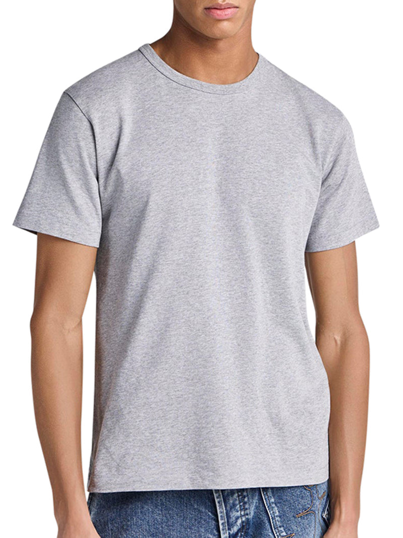 J.W.Anderson Men T-Shirt With Anchor Embroidered In Medium Grey Mélange J.W. ANDERSON