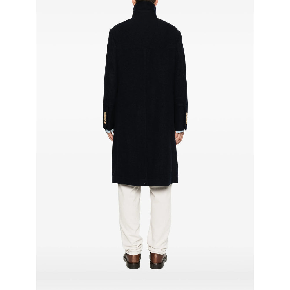 Brunello Cucinelli Blue Coats - Double Breasted Coats Men BRUNELLO CUCINELLI