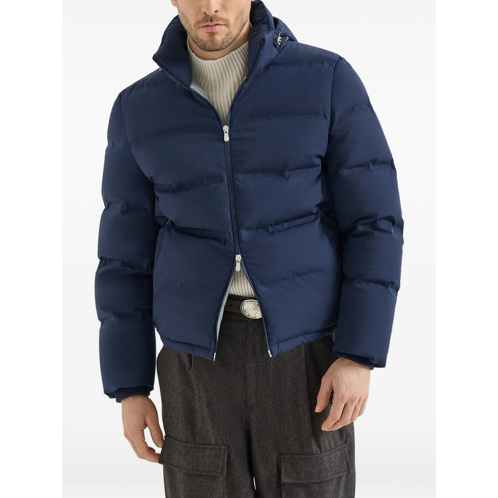 Brunello Cucinelli Blue Jackets - Padded & Down Jackets Men BRUNELLO CUCINELLI