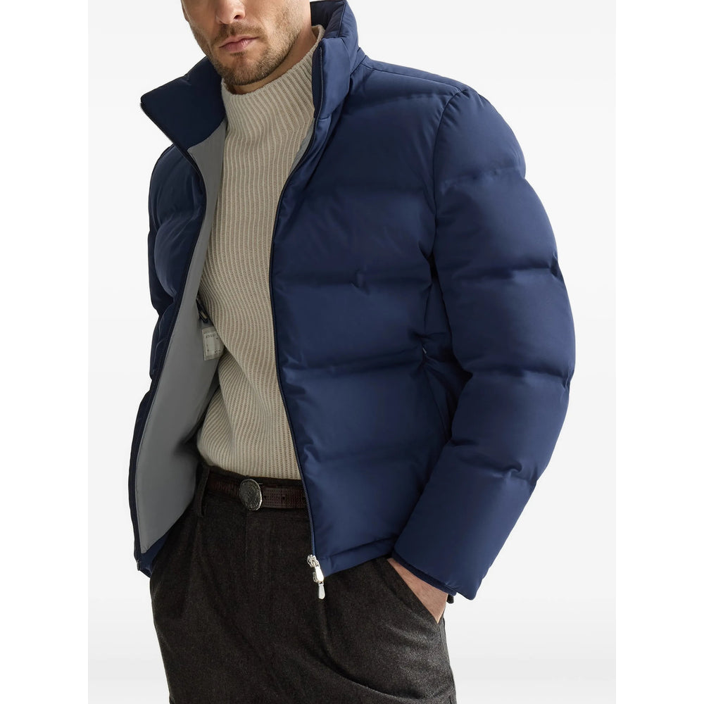 Brunello Cucinelli Blue Jackets - Padded & Down Jackets Men BRUNELLO CUCINELLI