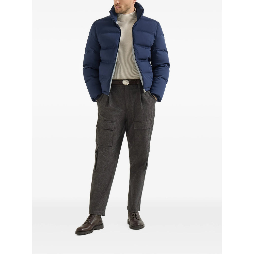 Brunello Cucinelli Blue Jackets - Padded & Down Jackets Men BRUNELLO CUCINELLI