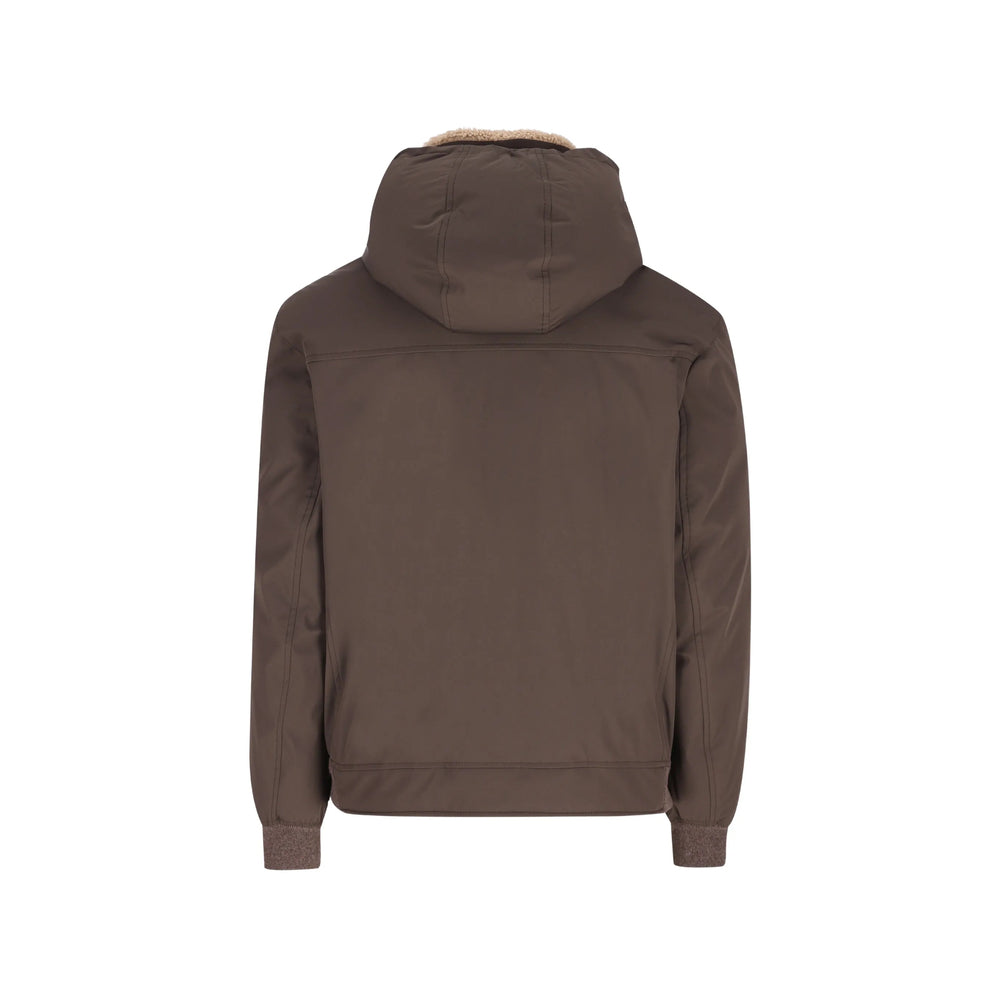 Brunello Cucinelli Brown Jackets - Hooded Jackets Men BRUNELLO CUCINELLI