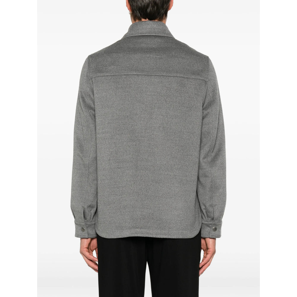 Brunello Cucinelli Grey Jackets - Shirt Jackets Men BRUNELLO CUCINELLI
