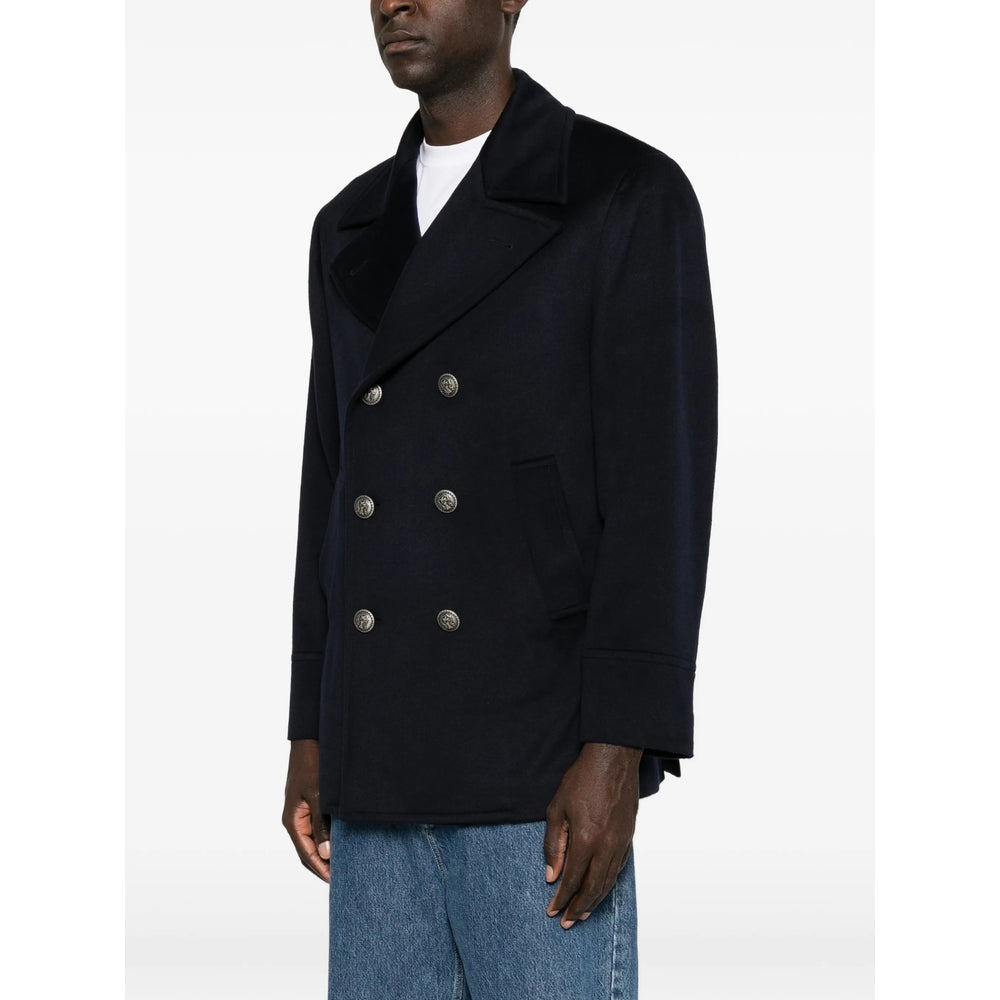 Brunello Cucinelli Blue Coats - Peacoats Men BRUNELLO CUCINELLI