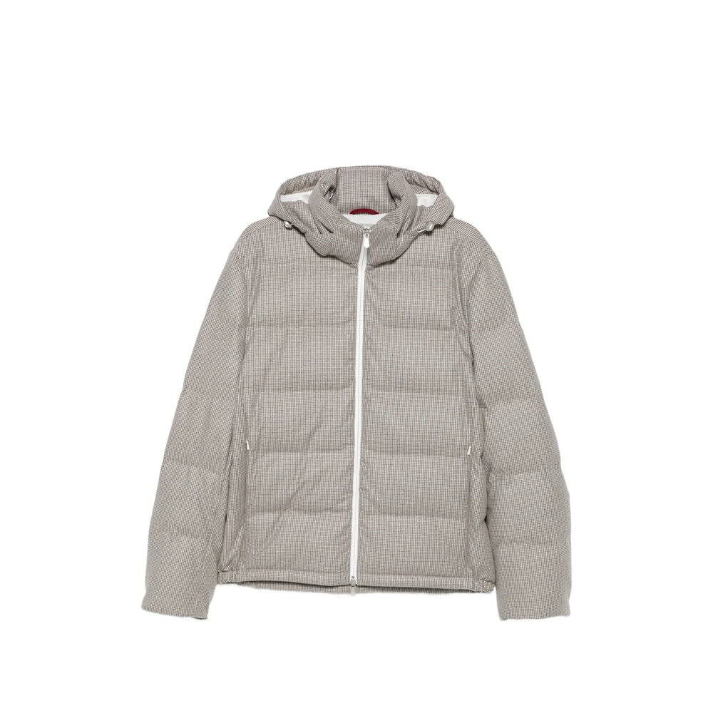 Brunello Cucinelli Grey Jackets - Padded & Down Jackets Men BRUNELLO CUCINELLI