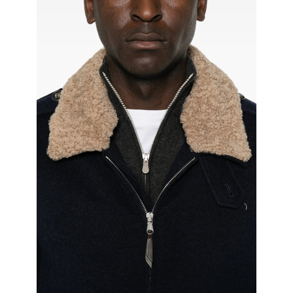 Brunello Cucinelli Blue Jackets - Bomber Jackets Men BRUNELLO CUCINELLI