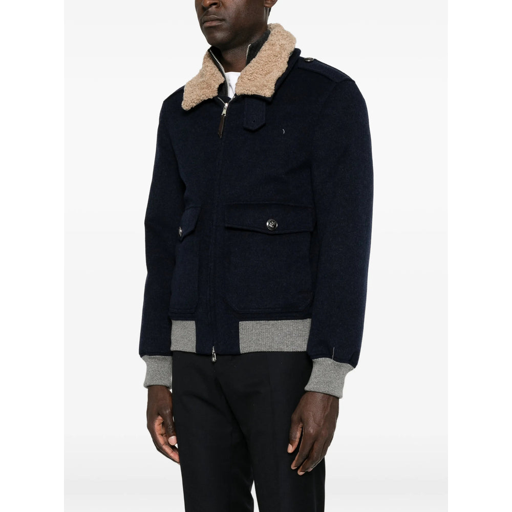 Brunello Cucinelli Blue Jackets - Bomber Jackets Men BRUNELLO CUCINELLI