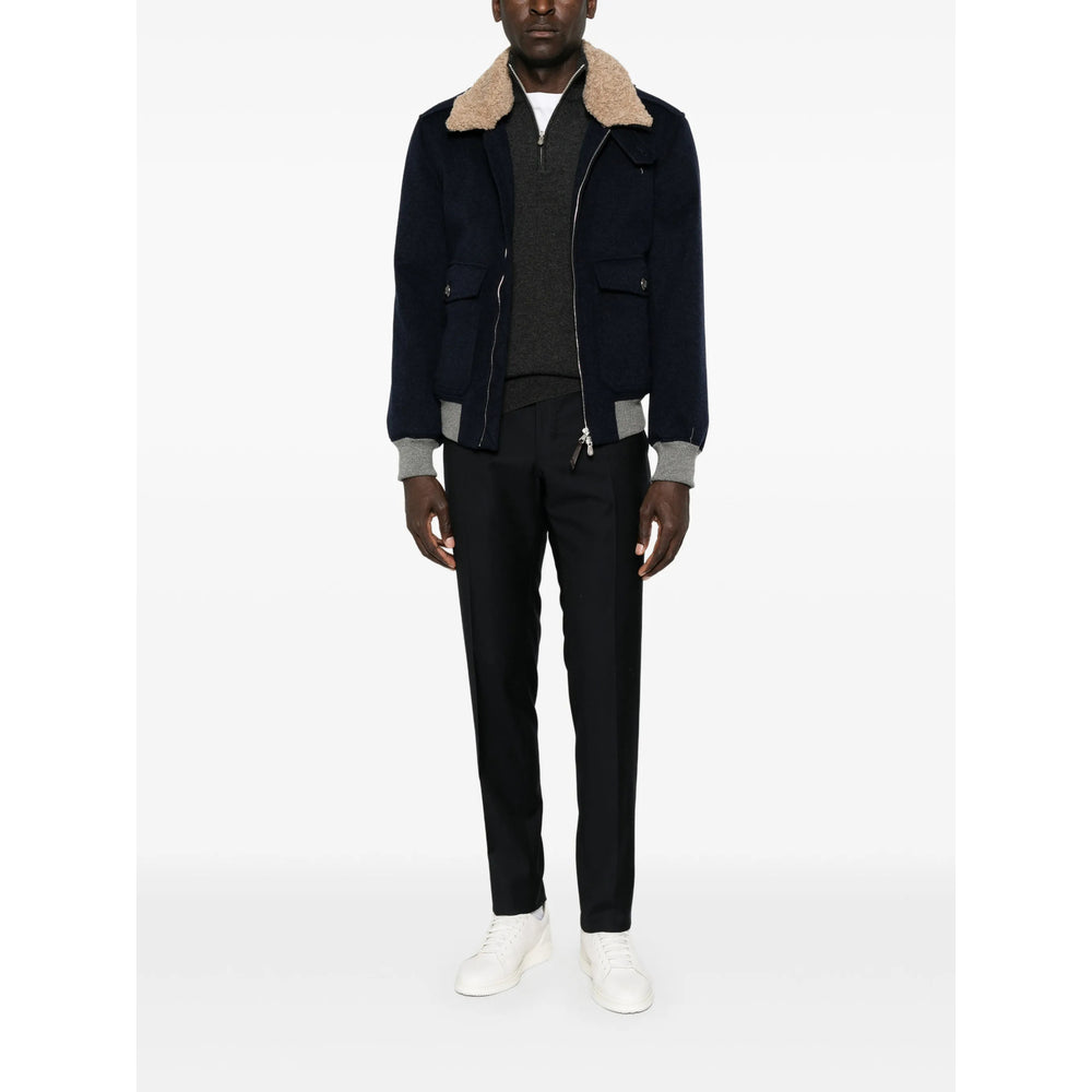 Brunello Cucinelli Blue Jackets - Bomber Jackets Men BRUNELLO CUCINELLI