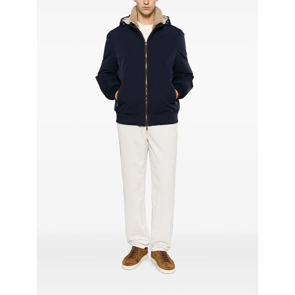Brunello Cucinelli Blue Jackets - Hooded Jackets Men BRUNELLO CUCINELLI