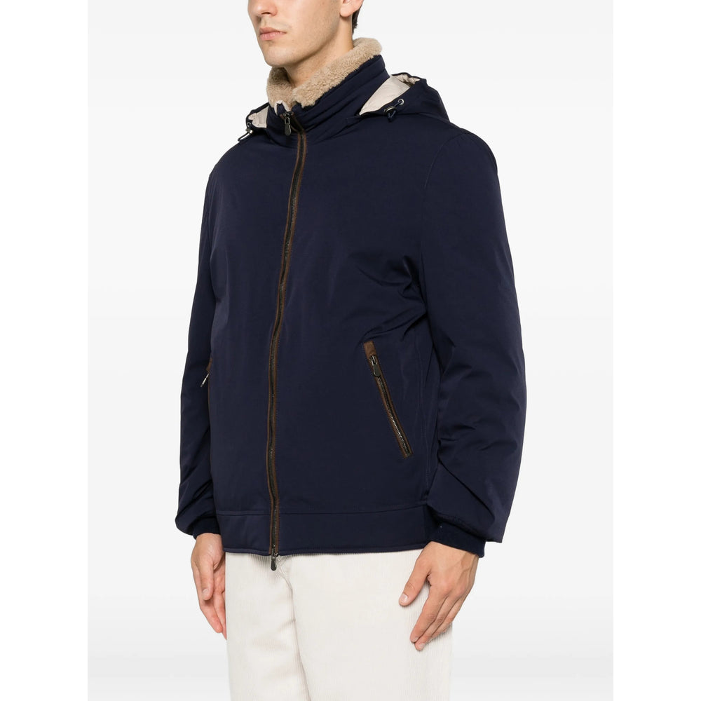Brunello Cucinelli Blue Jackets - Hooded Jackets Men BRUNELLO CUCINELLI