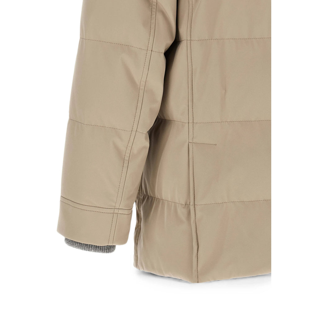 Brunello Cucinelli Neutrals Coats - Parkas Men BRUNELLO CUCINELLI