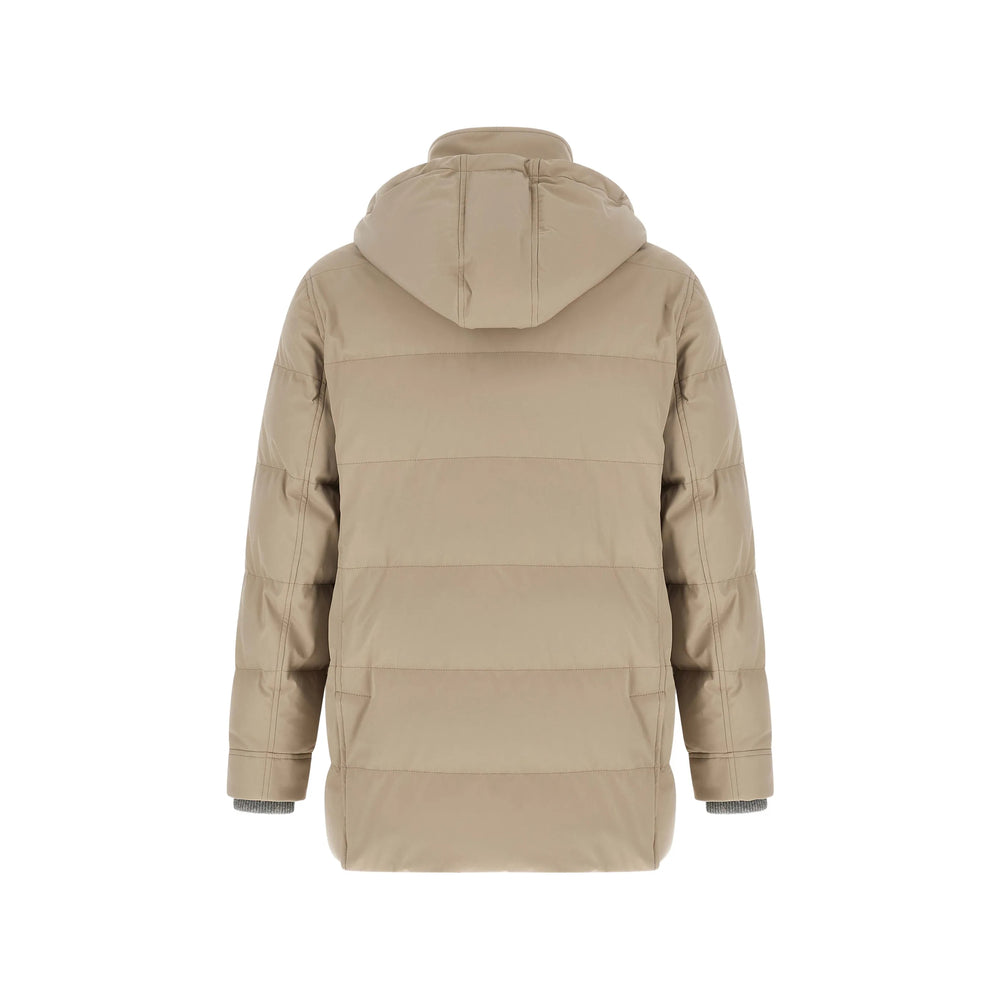 Brunello Cucinelli Neutrals Coats - Parkas Men BRUNELLO CUCINELLI