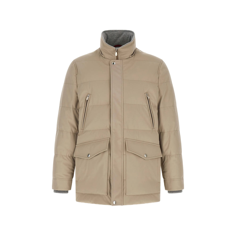 Brunello Cucinelli Neutrals Coats - Parkas Men BRUNELLO CUCINELLI