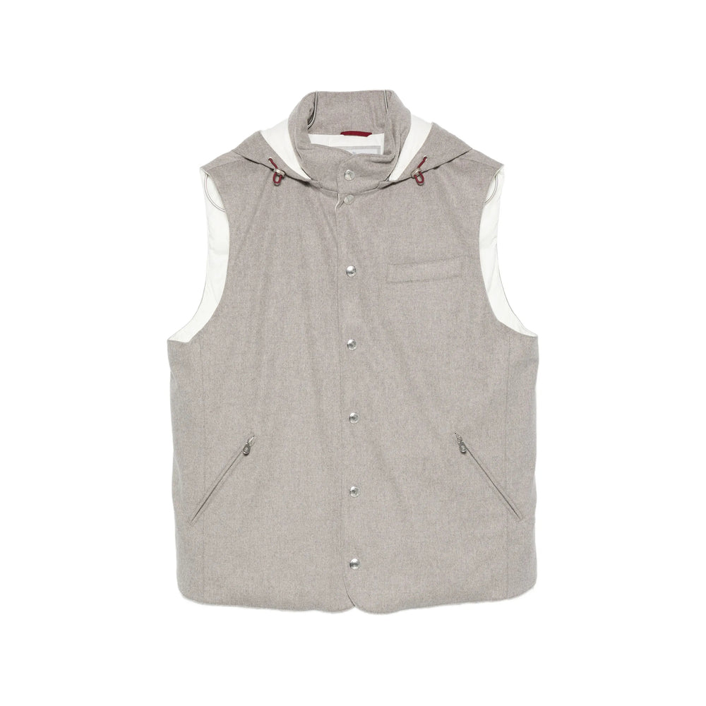 Brunello Cucinelli Grey Jackets - Waistcoats & Gilets Men BRUNELLO CUCINELLI