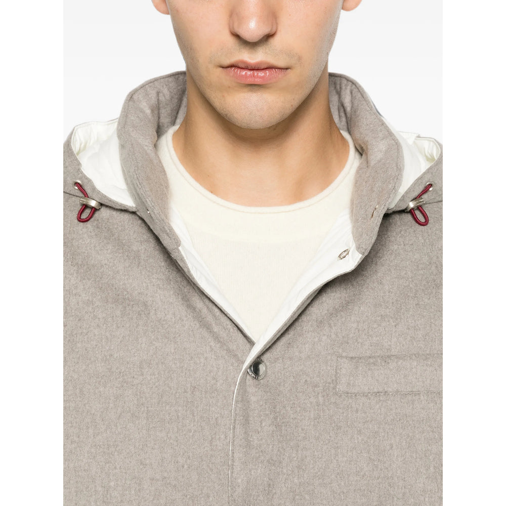 Brunello Cucinelli Grey Jackets - Waistcoats & Gilets Men BRUNELLO CUCINELLI