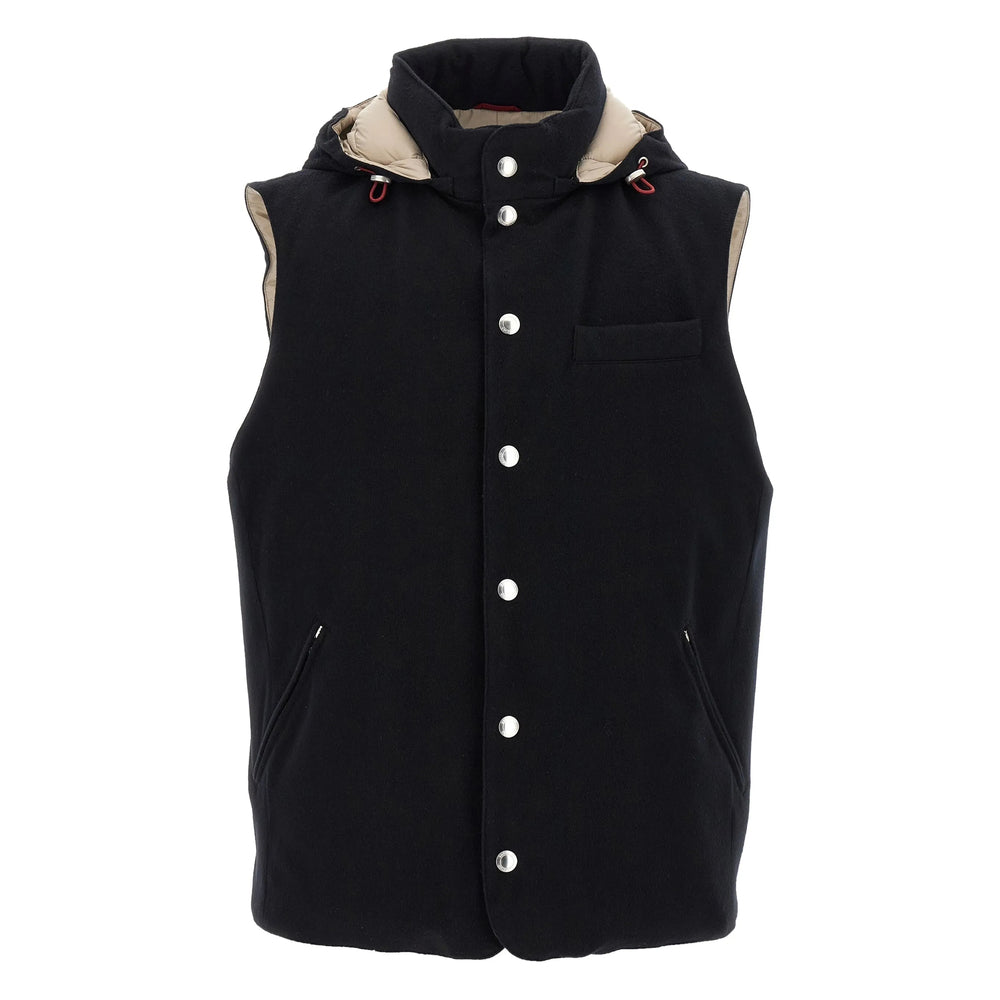 Brunello Cucinelli Black Jackets - Waistcoats & Gilets Men BRUNELLO CUCINELLI