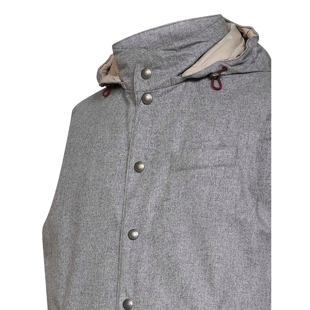 Brunello Cucinelli Grey Jackets - Waistcoats & Gilets Men BRUNELLO CUCINELLI