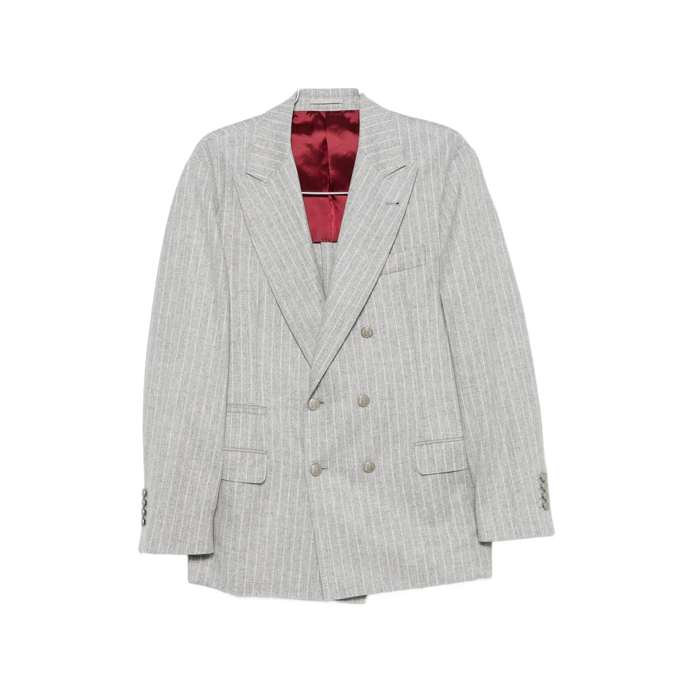 Brunello Cucinelli Grey Jackets - Blazers Men BRUNELLO CUCINELLI