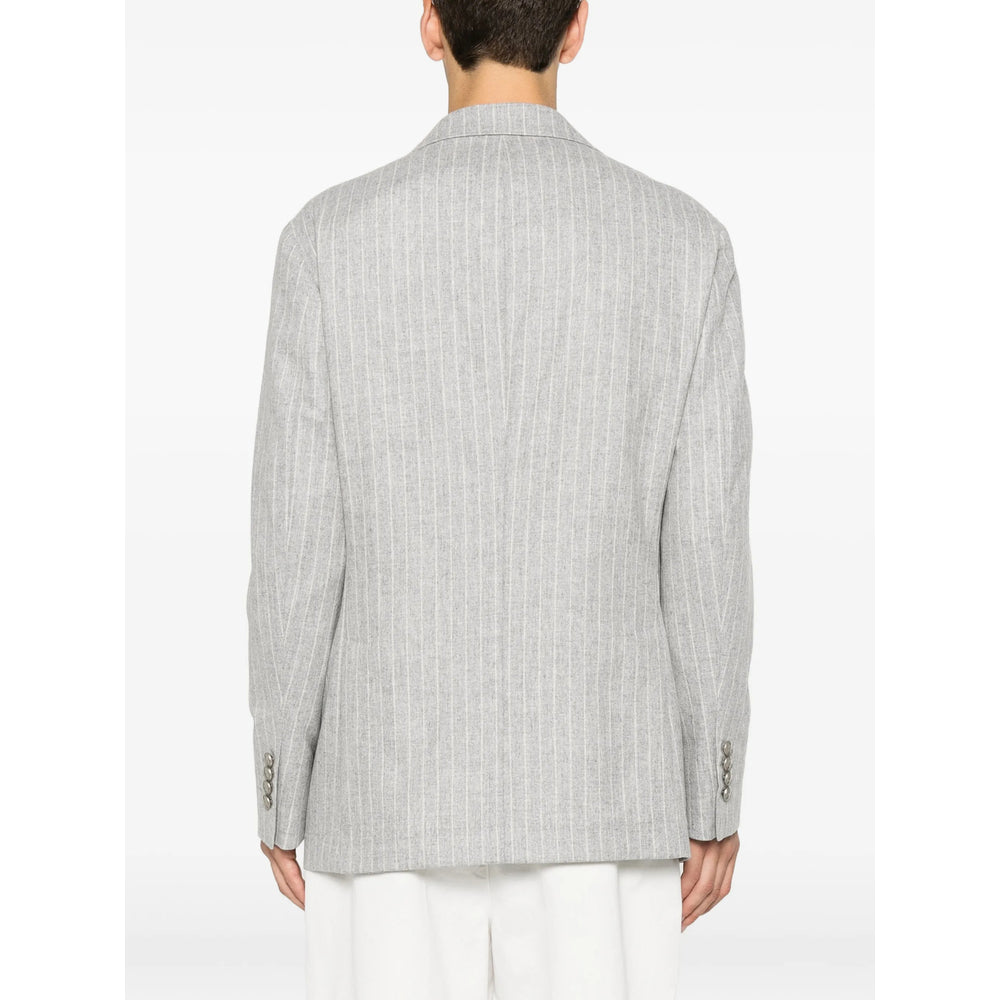 Brunello Cucinelli Grey Jackets - Blazers Men BRUNELLO CUCINELLI