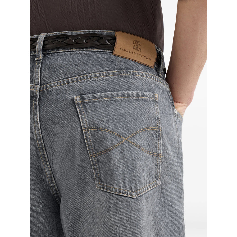 Brunello Cucinelli Grey Denim - Regular & Straight-Leg Jeans Men BRUNELLO CUCINELLI