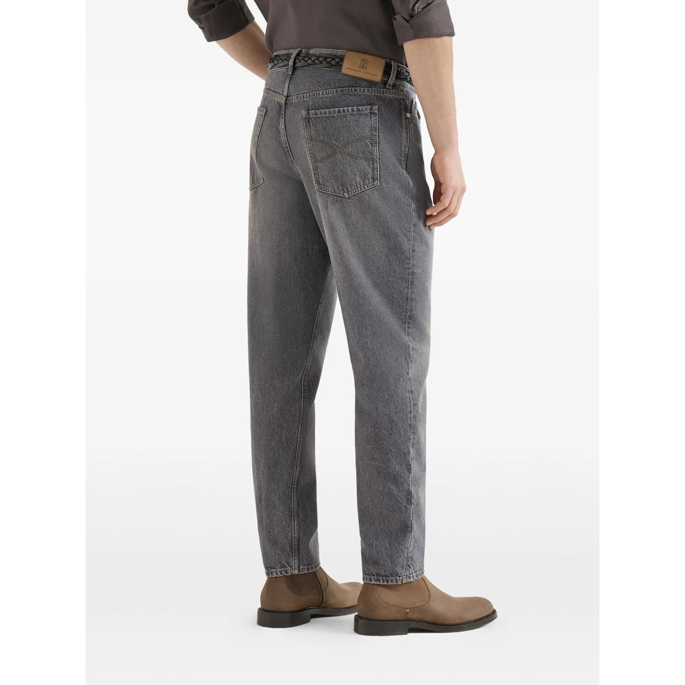 Brunello Cucinelli Grey Denim - Regular & Straight-Leg Jeans Men BRUNELLO CUCINELLI
