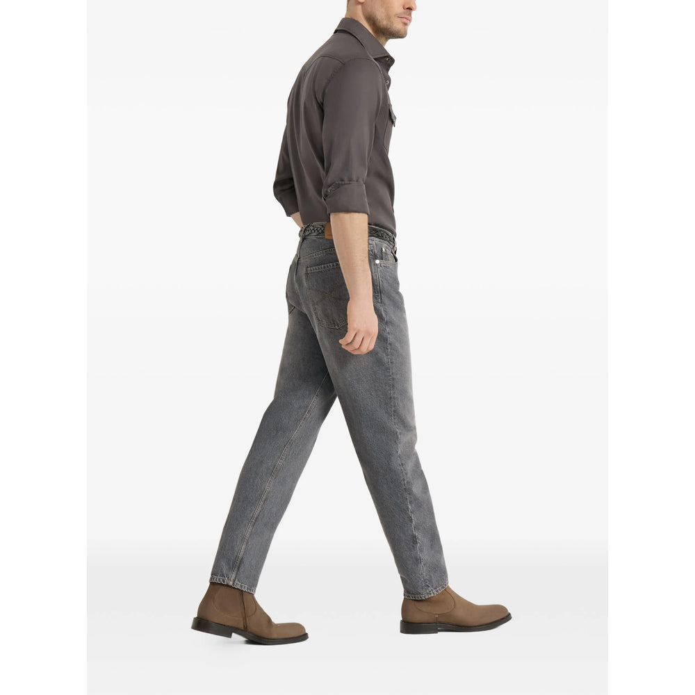 Brunello Cucinelli Grey Denim - Regular & Straight-Leg Jeans Men BRUNELLO CUCINELLI
