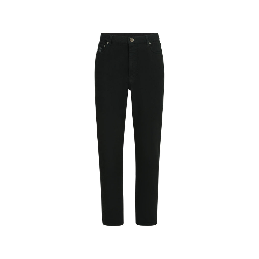 Brunello Cucinelli Black Denim - Regular & Straight-Leg Jeans Men BRUNELLO CUCINELLI