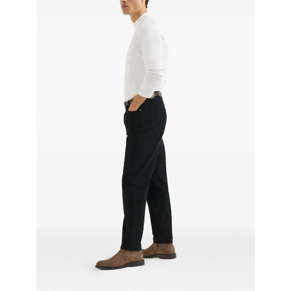 Brunello Cucinelli Black Denim - Regular & Straight-Leg Jeans Men BRUNELLO CUCINELLI