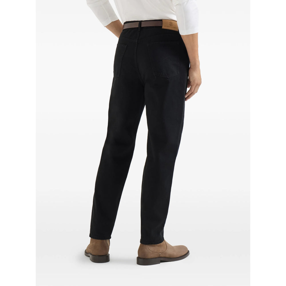 Brunello Cucinelli Black Denim - Regular & Straight-Leg Jeans Men BRUNELLO CUCINELLI