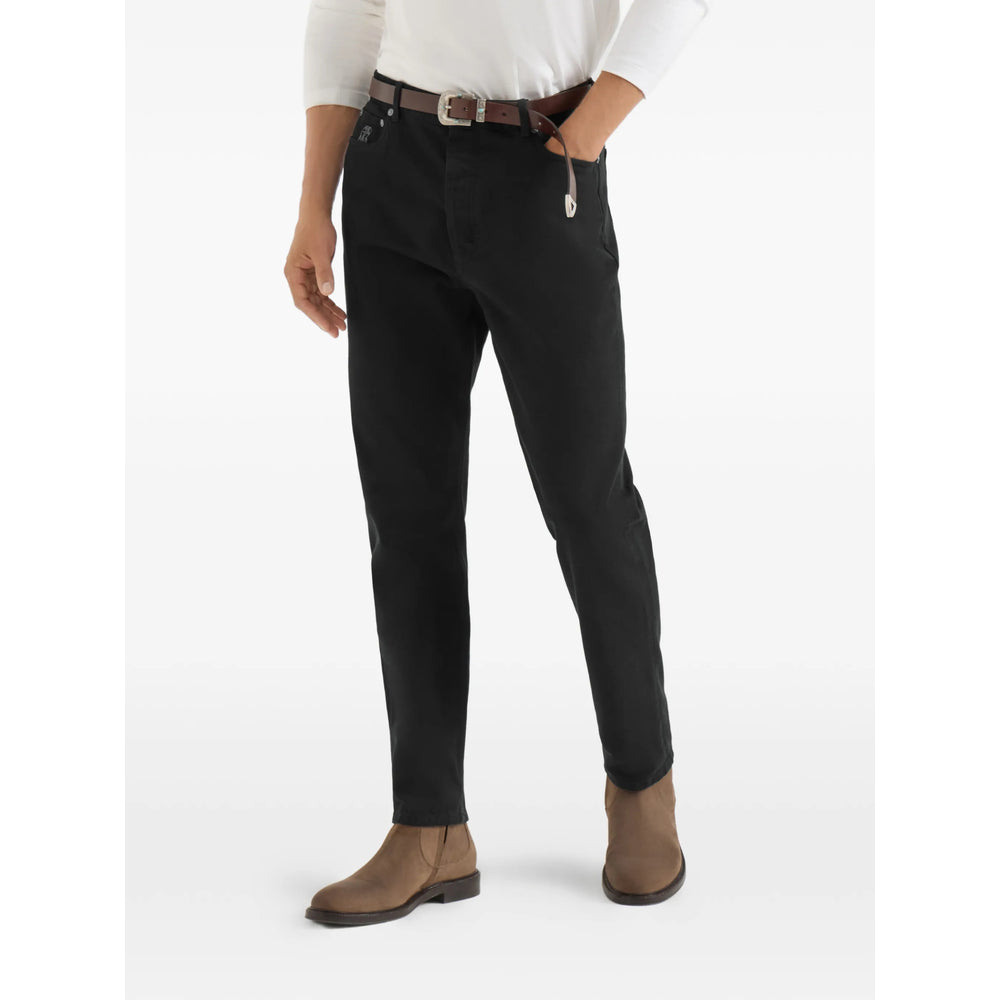 Brunello Cucinelli Black Denim - Regular & Straight-Leg Jeans Men BRUNELLO CUCINELLI