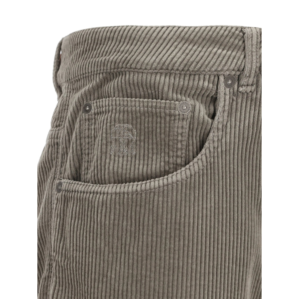 Brunello Cucinelli Grey Trousers - Regular & Straight-Leg Trousers Men BRUNELLO CUCINELLI