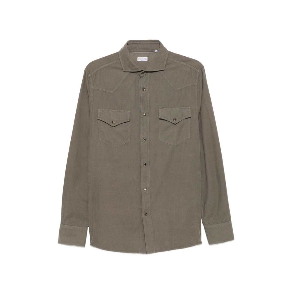 Brunello Cucinelli Green Shirts Men