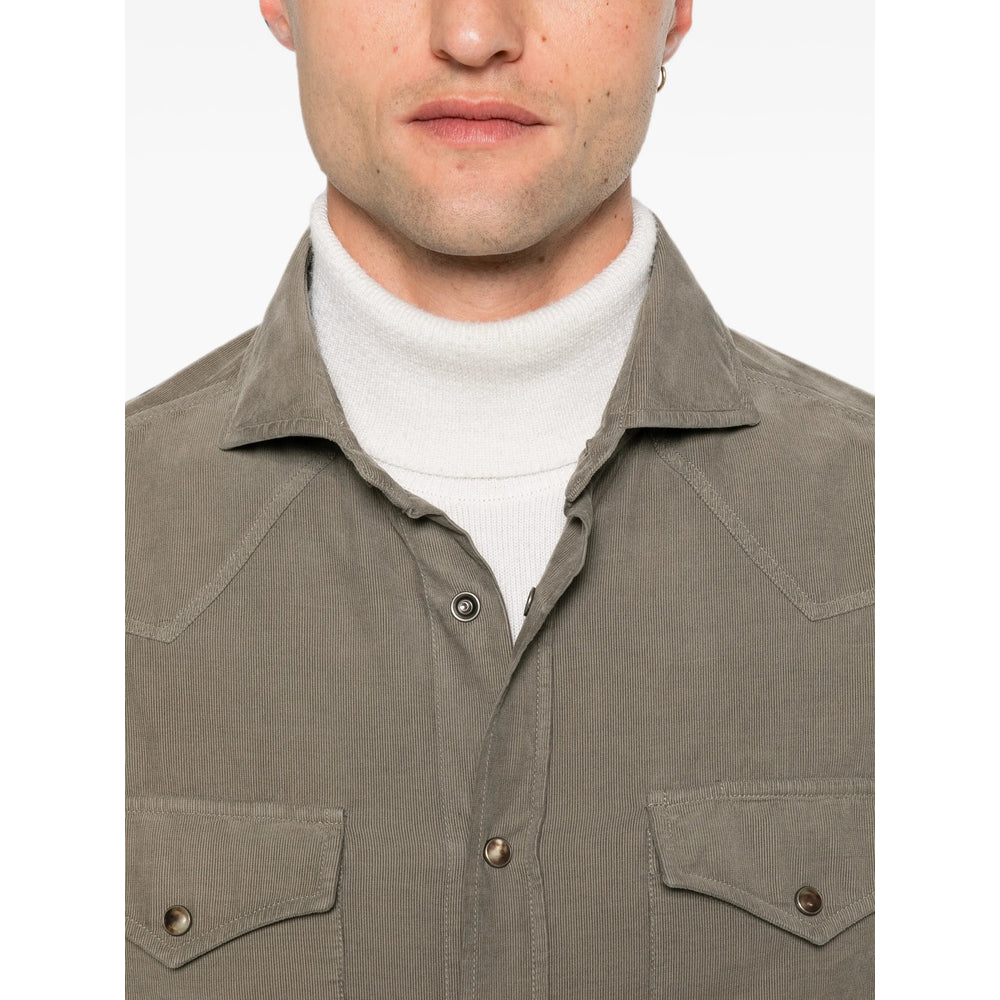 Brunello Cucinelli Green Shirts Men