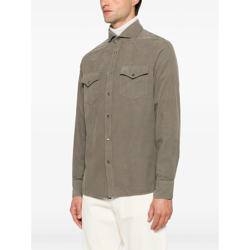 Brunello Cucinelli Green Shirts Men