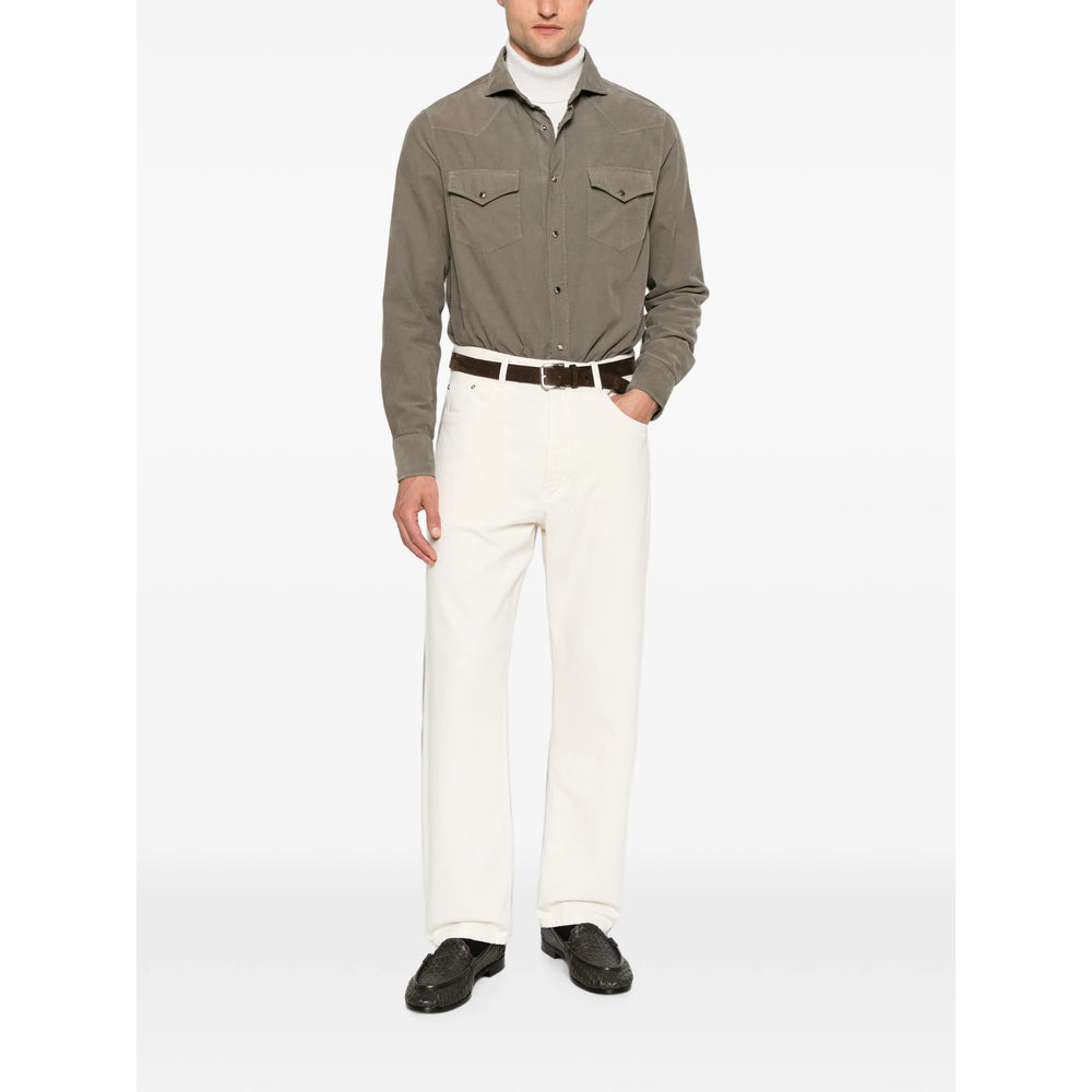Brunello Cucinelli Green Shirts Men