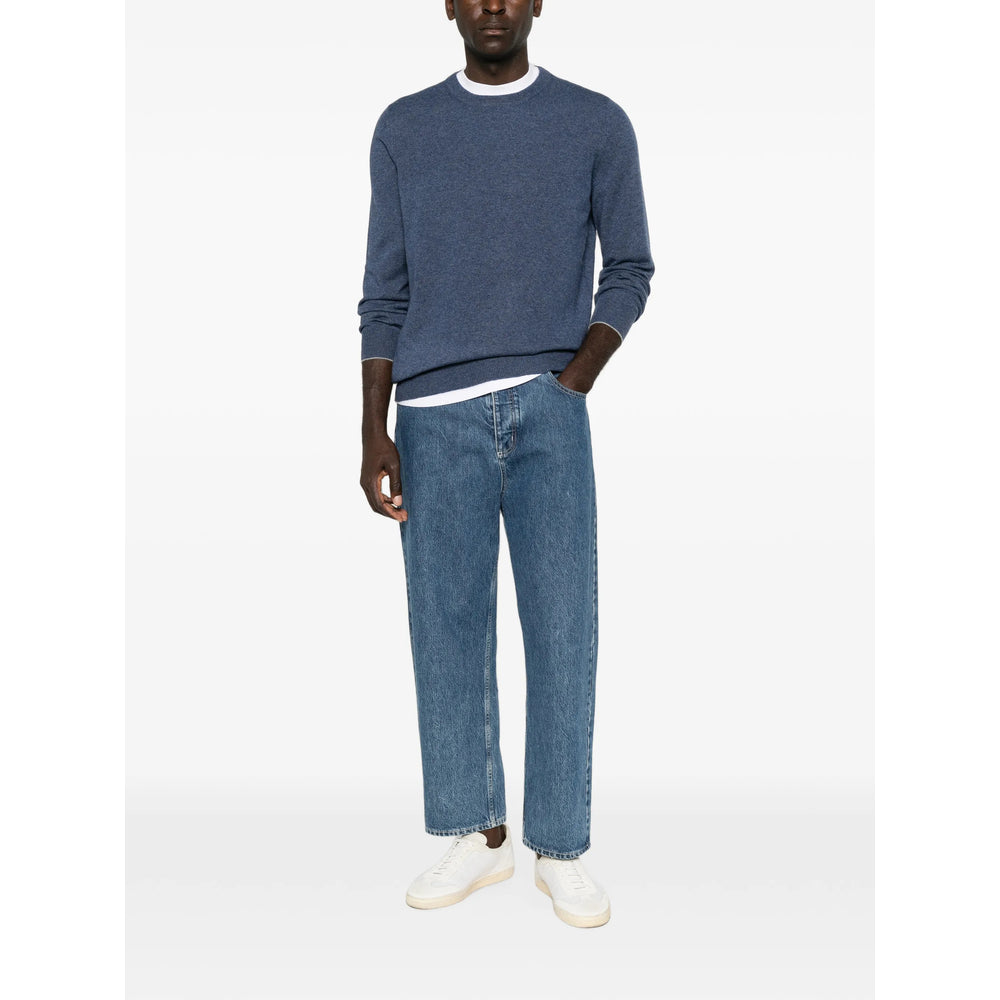 Brunello Cucinelli Blue Sweaters & Knitwear - Jumpers Men BRUNELLO CUCINELLI
