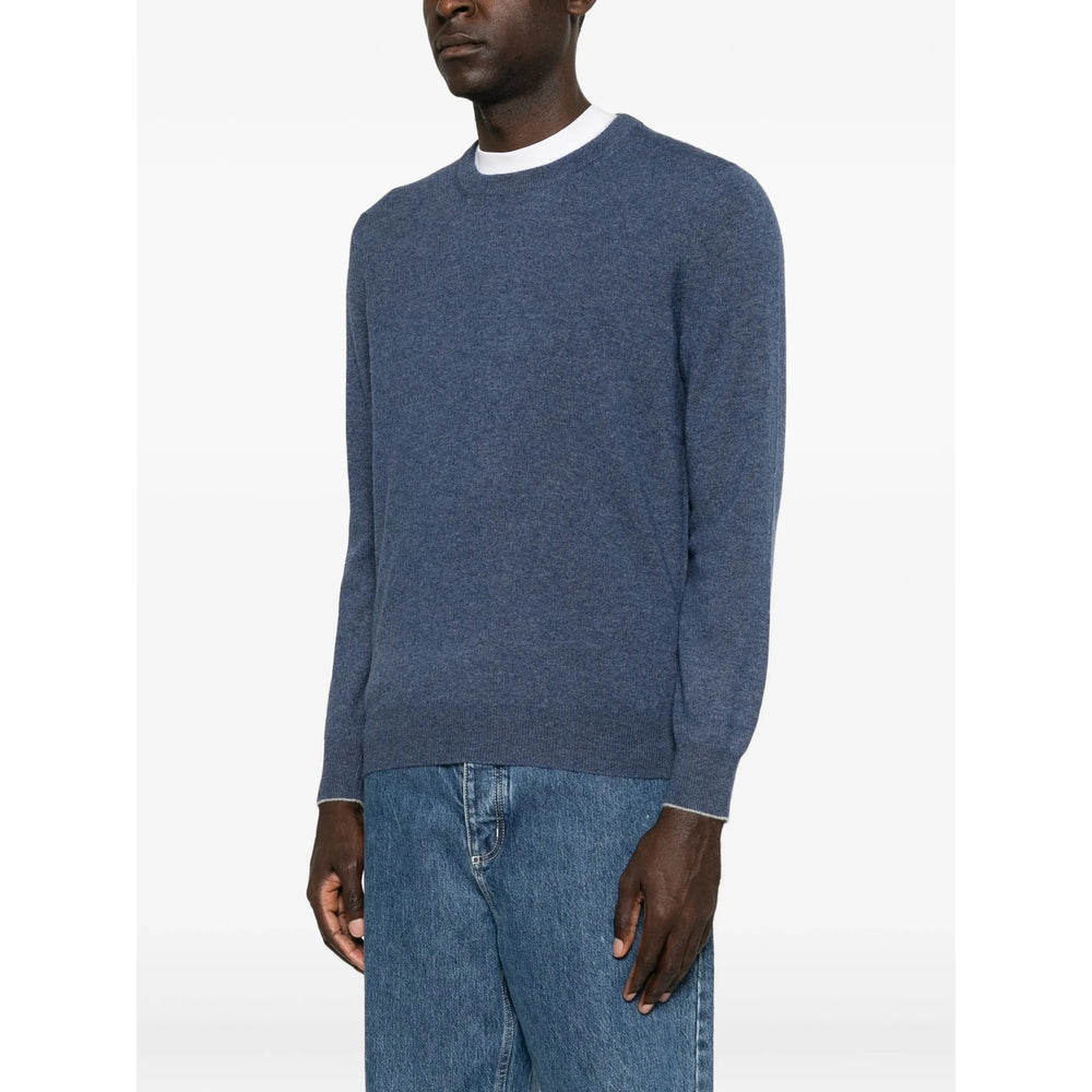 Brunello Cucinelli Blue Sweaters & Knitwear - Jumpers Men BRUNELLO CUCINELLI