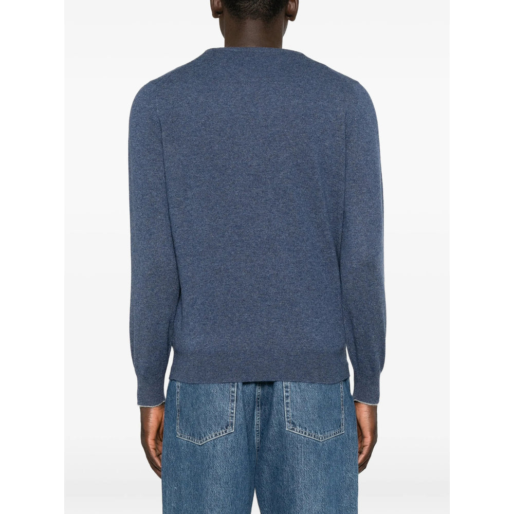 Brunello Cucinelli Blue Sweaters & Knitwear - Jumpers Men BRUNELLO CUCINELLI