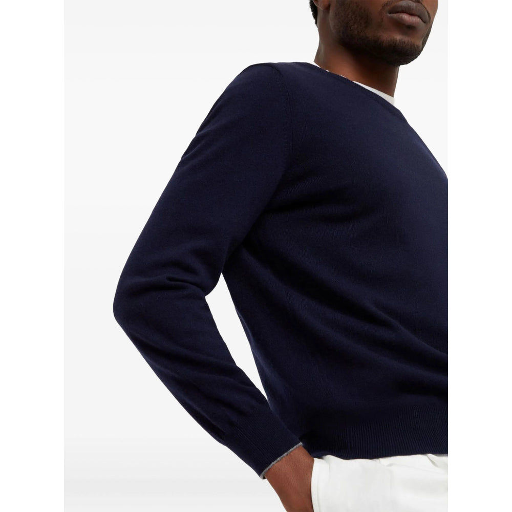 Brunello Cucinelli Blue Sweaters & Knitwear - Jumpers Men BRUNELLO CUCINELLI