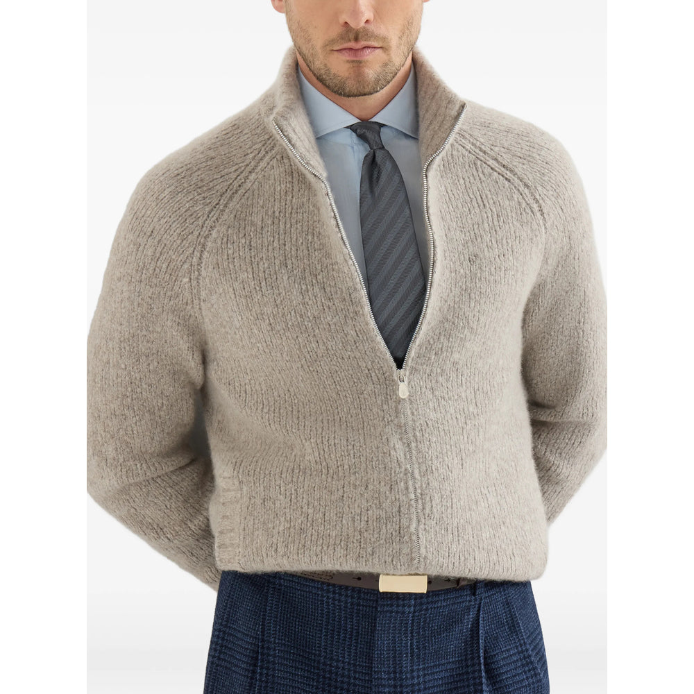 Brunello Cucinelli Neutrals Sweaters & Knitwear - Cardigans Men BRUNELLO CUCINELLI