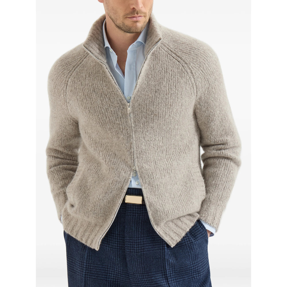 Brunello Cucinelli Neutrals Sweaters & Knitwear - Cardigans Men BRUNELLO CUCINELLI