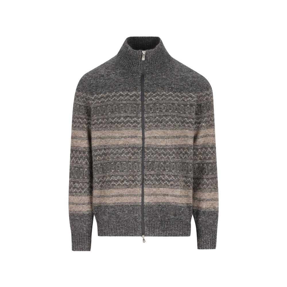 Brunello Cucinelli Grey Sweaters & Knitwear - Cardigans Men BRUNELLO CUCINELLI