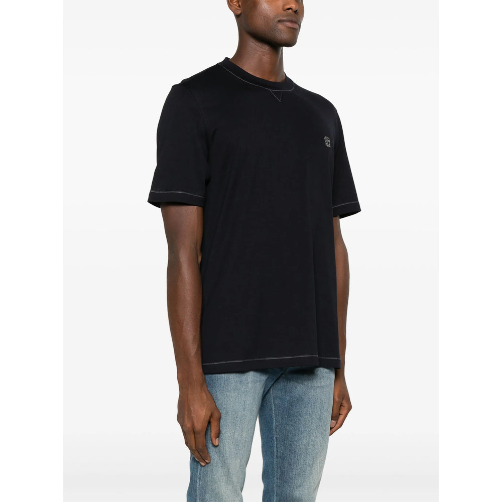 Brunello Cucinelli Blue T-Shirts & Vests - T-Shirts Men