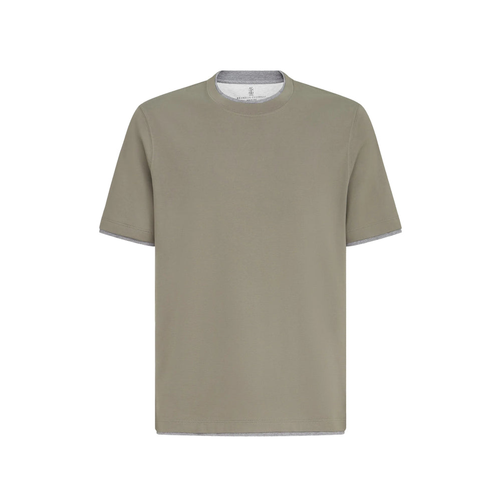 Brunello Cucinelli Grey T-Shirts & Vests - T-Shirts Men BRUNELLO CUCINELLI