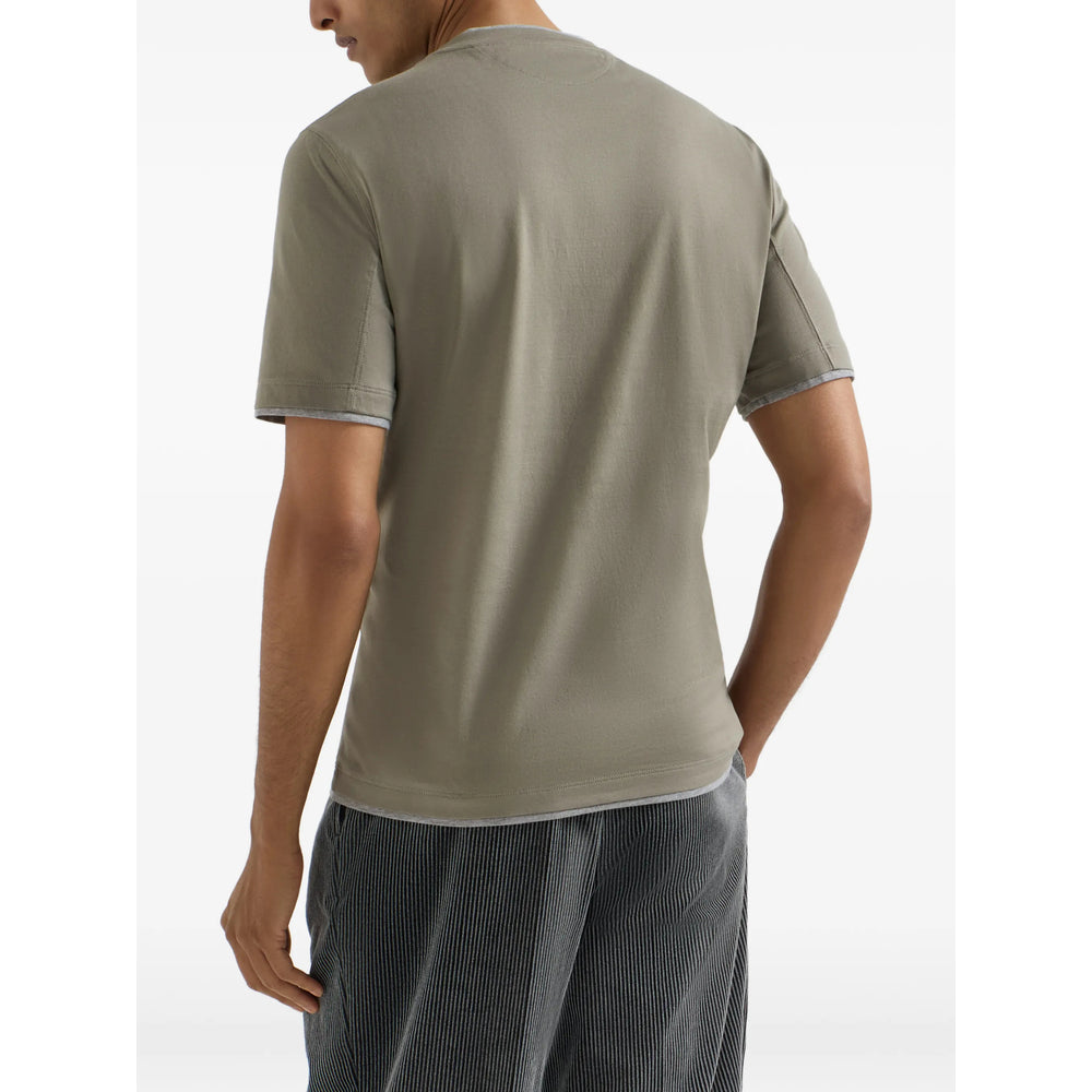 Brunello Cucinelli Grey T-Shirts & Vests - T-Shirts Men BRUNELLO CUCINELLI